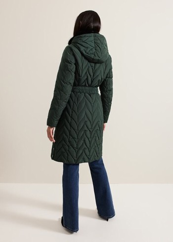 Phase Eight Hollie Quilted Puffer Coats Dark Green Australia | IW1036789